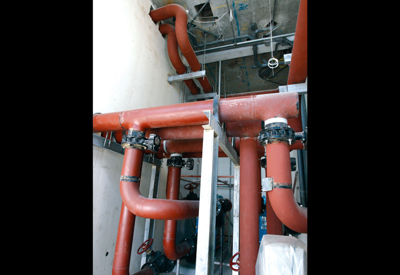 Piping network at Ocean Heights. Piping network at Ocean Heights.