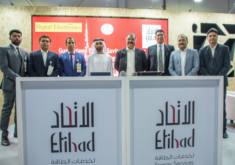 Etihad Energy Services Company (Etihad ESCO) signs agreement with Sharaf Electronics. Etihad Energy Services Company (Etihad ESCO) signs agreement with Sharaf Electronics.